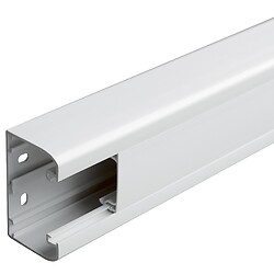 Goulotte 50x80 à clippage direct programme Mosaic 1 couvercle 45 mm longueur 2 mètres blanc