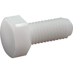 Vis nylon tête hexagonale filetage total type Din 933 diamètre 5mm longueur 25mm clé de 8mm boîte de 200 pièces