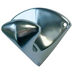 Patère triangulaire en aluminium poli référence 2142