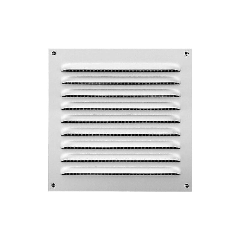 Grille rectangulaire blanche RAL 9010 - 200 x 100 mm