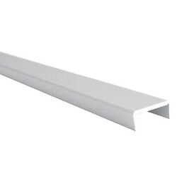 Profil U de bas de portes coulissantes de meubles Palma, finition blanc, longueur 3000 mm
