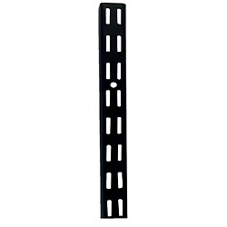 Crémaillère double perforation Quistinic - pas de 32 - longueur 960 mm - finition noir mat graîné