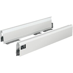 Kit tiroir ArciTech longueur 350 mm - hauteur 94 mm - coloris blanc - livré avec profils, attaches-façade et caches