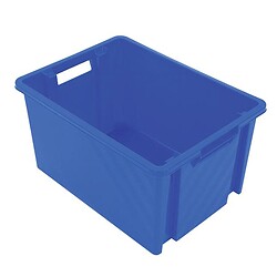 Bac gerbable et emboîtable en polypropylène Novabac, coloris rouge, 54 litres