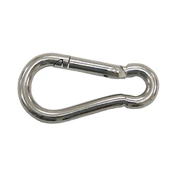 Mousqueton acier zingué, diamètre 10 mm, longeur 100 mm, boîte de 5 pièces