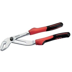 Pince multiprise bi-matière chromée et polie à branches superposées avec clip inox FME 209-25B-FME