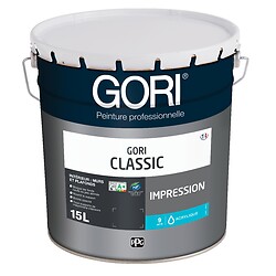 Peinture acrylique multisupports pour murs et plafonds Gori Classic Impression coloris blanc bidon de 15l