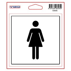 Étiquettes signalétiques adhésives - 115 x 115 mm - Toilettes Femmes