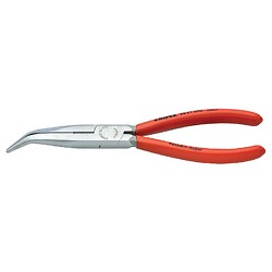 Pince demi-rondes avec tranchants bec coudée 200mm