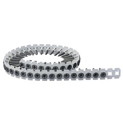 Vis plaque de plâtre sur bande empreinte Phillips pas gros acier phosphaté noir 3,9x25mm 1000 pi en 20 bandes de 50vis