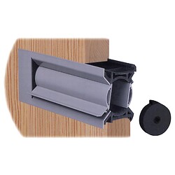 Entrée de boîte aux lettres isolante petit modèle en 236 mm coloris argent