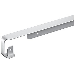 Jonctions d'angle aluminium pour plan de travail, ép. 38 mm, largeur 670 mm, rayon 0-2, finition bois clair
