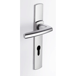 Béquille double sur plaque ligne Scult entraxe 195 mm Chromé Velours clé I