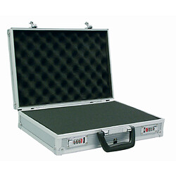 Valise aluminium avec mousse prédécoupée 378x258x92