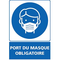 Adhésif murs "Port du masque obligatoire''