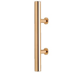 Paire de baton de maréchal droit laiton poli brillant Ø 40mm - longueur 440 entraxe 200 - Kit de mon