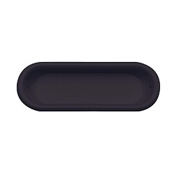 Poignée cuvette ovale plastique noir - 82 x 23 mm