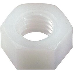 Écrous hexagonaux nylon, diamètre 10 mm, sachet de 100 pièces