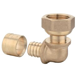 Coude à glissement PER diamètre 20 Rebun femelle à écrou libre à visser 3/4" (20x27)