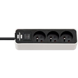 Bloc multiprises avec interrupteur Ecolor 3 x 2P+T blanc