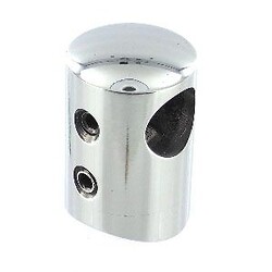 Supports transversaux borgnes pour barre de remplissage Ø 12 mm - poteau Ø 42,4 mm - droite - inox 316 poli miroir - boîte de 10