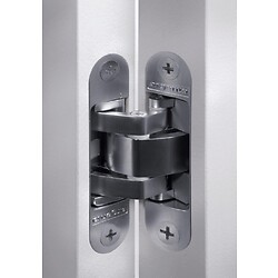 Paumelles techniques invisibles en zamak - Medium noir mat 9005 boîte de 3