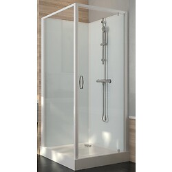 Cabine de douche carrée à porte pivotante Iziglass 2