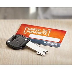 Serrure série Kléops A2P* à pompe Vakmobil blanche gauche