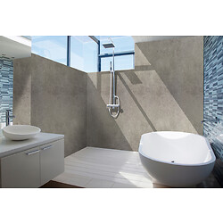 Pack habillage mural Decofast Béton brut pour receveur 90x90 cm - 2 plaques 2000 x 900 mm + profilés d'angle et finition