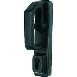 Poignée rotative renforcée type PR2E à cylindre pour serrure antipanique Fluid noir