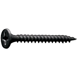 Vis plaque de plâtre tête trompette Phillips acier phosphaté noir - Ouessant II, Ø 3.5 mm, longueur 25 mm, boîte de 1000