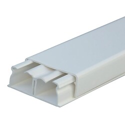Moulure DLPlus 40x12,5 2 compartiments longueur 2,10 mètres blanc