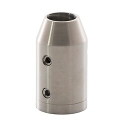 Support axial pour barre de remplissage Ø 12 mm - fixe - pour poteau carré 40x40 mm - à visser - inox 304 - à l'unité