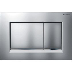 Plaque de commande double touche Sigma30 à revêtement facile à nettoyer laqué chromé mat / chromé brillant