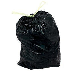 Sacs poubelles noirs 30 litres avec liens