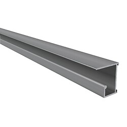 Profil de dossiers suspendus en aluminium brut montage sous tablette 4m