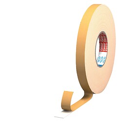 Adhésif double face 62936, blanc, largeur 19 mm, rouleau de 25 m