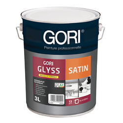 Peinture glycéro menuiseries GORIGLYSS SATIN, blanc bidon de 3 litres