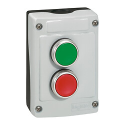 Boîte avec 2 boutons vert/rouge à impulsion