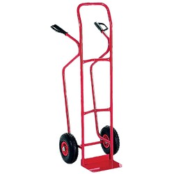 Diable pour charges hautes bavette fixe, roues pneumatiques, charge utile 250 kg,