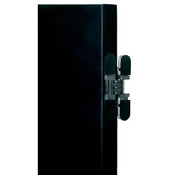 Charnière de meuble Kubica pour épaisseur 18mm, réglage en 3 dimensions, coloris noir