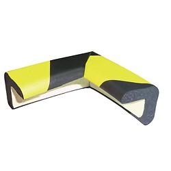 Protection de coin en mousse, coloris jaune/noir, longueur 7 cm, largeur 7 cm