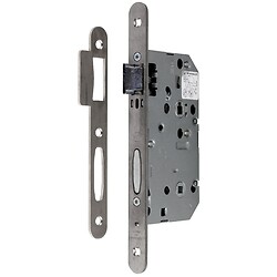 Serrure à larder D 453 bec de cane à condamnation têtière inox axe à 50 mm