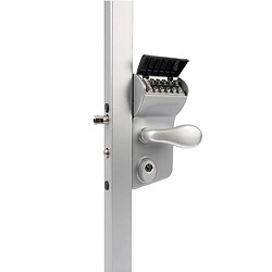 Serrure à code mécanique - type Vinci LMKQ40 pour portail battant à profil carré de 40 à 60 mm finition gris