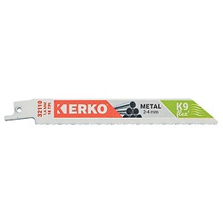 Lames de scies sabres métaux K9, 150x19x0,9 mm, 18 dents/pouce, carte de 5