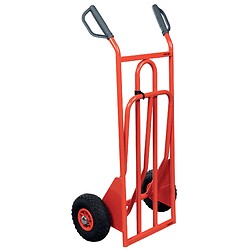 Diable bavette repliable, roues pneumatiques, charge utile 250 kg