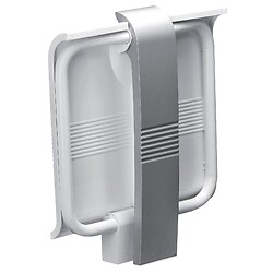 Siège de douche relevable ARSIS blanc pied époxy gris