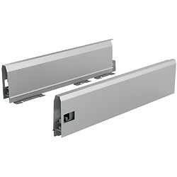 Kit tiroir ArciTech longueur 550 mm - hauteur 126 mm - coloris argent - livré avec profils, attaches-façade et caches