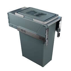 Poubelle de cuisine grande capacité Block 2.0 - fixation sur la façade - profondeur 478 mm - largeur caisson 300 mm - bac 35 litres