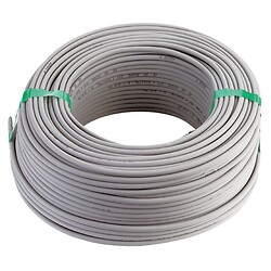 Câble téléphonique PTT 298 4P0,6 ivoire en couronne de 100 mètres